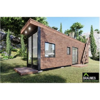 Maison container luxe avec toiture terrasse BELAIR
